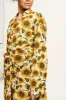 Braydon - Waffle Cotton Robe in Cream Sunflower Print sold by Lucy & Yak