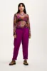 Alexa - Cotton Trousers in Hollyhock Purple sold by Lucy & Yak