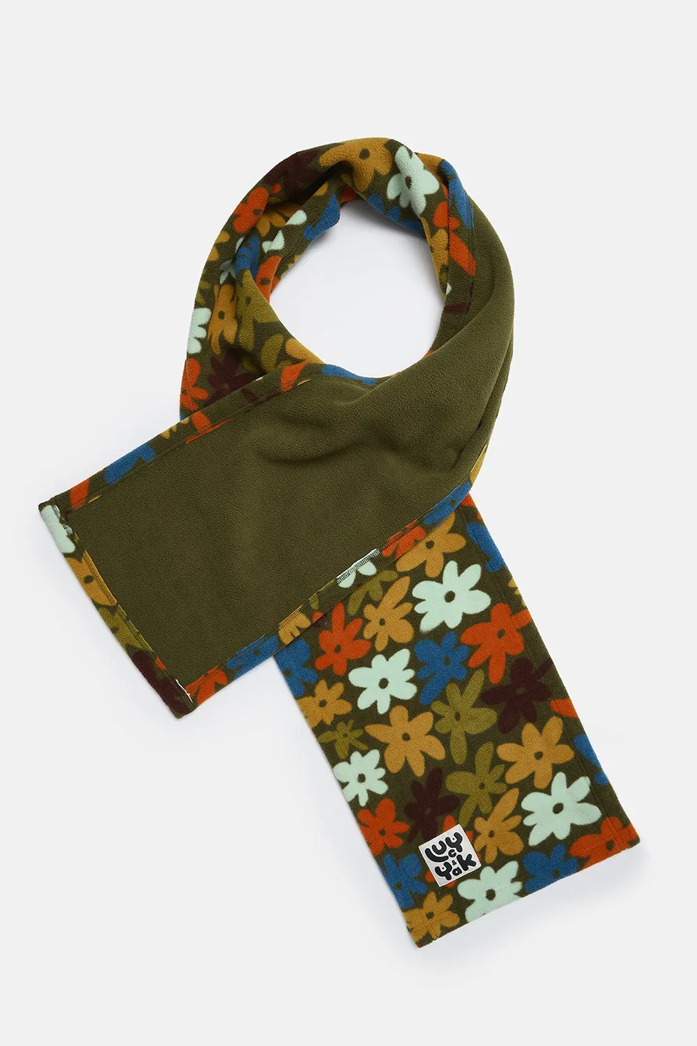 Ola - Polar Fleece Scarf in Bubble Floral Print sold by Lucy & Yak