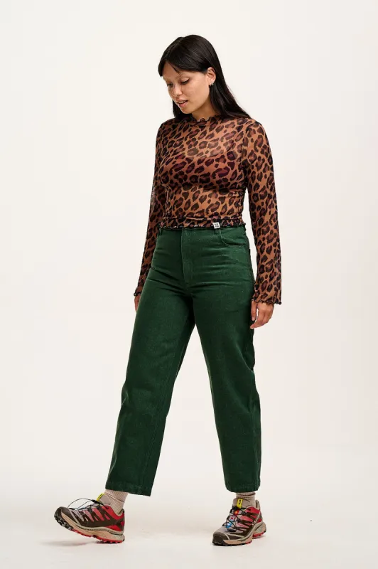 Drew - Cropped Straight Leg Denim Jeans in Posy sold by Lucy & Yak