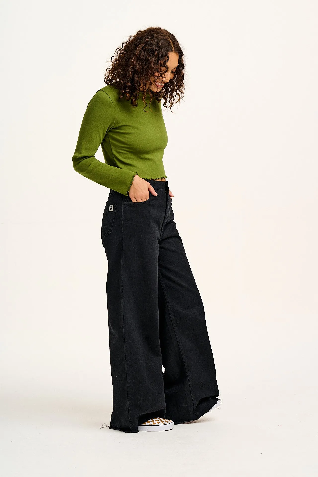 Carter - High Waisted Denim Jeans in Washed Black sold by Lucy & Yak product image thumbnail 4