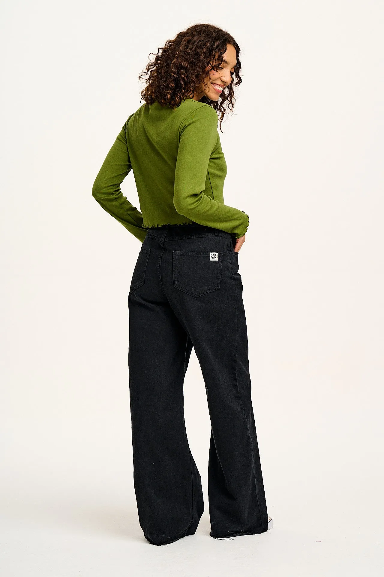 Carter - High Waisted Denim Jeans in Washed Black sold by Lucy & Yak product image thumbnail 5