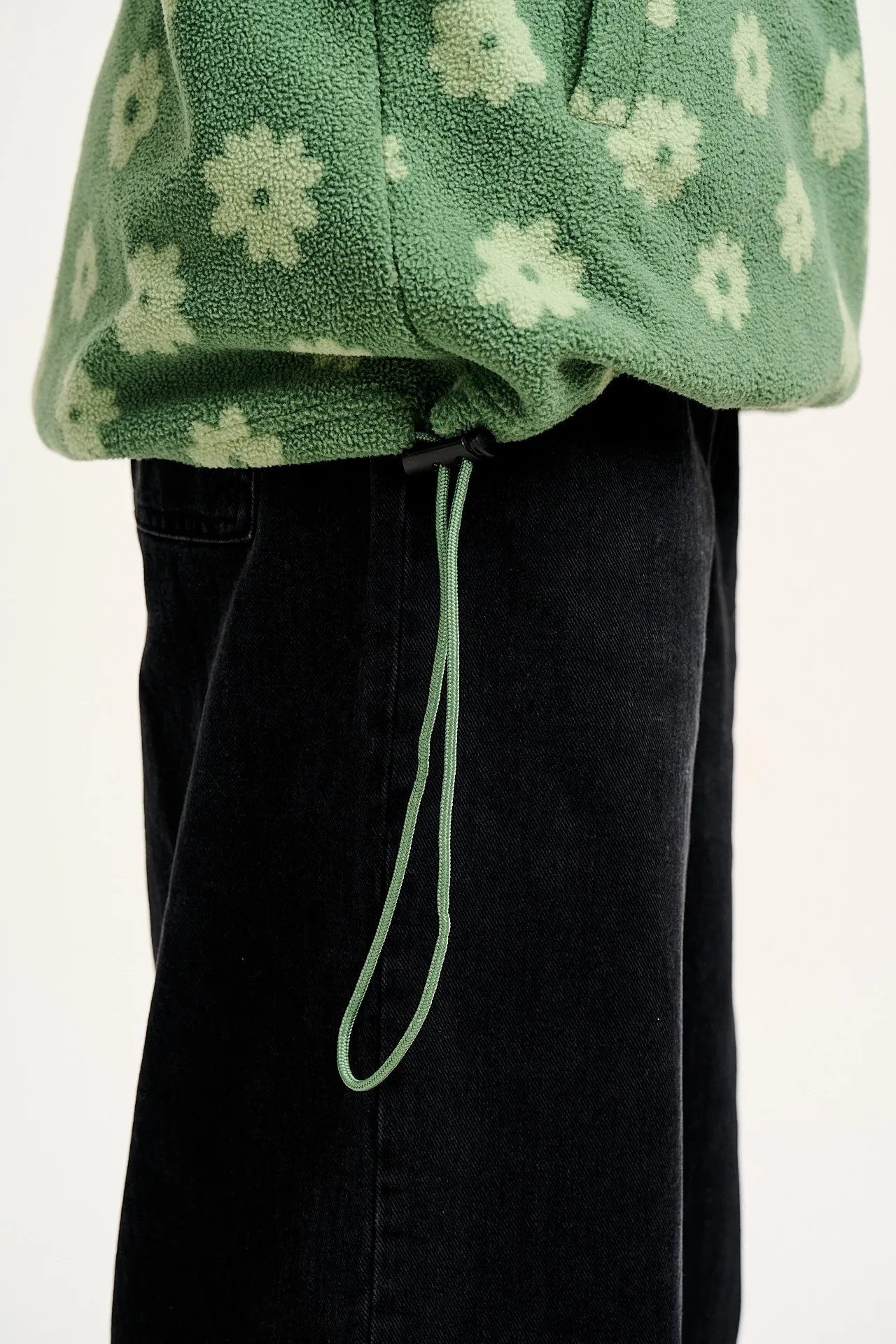 Stevie - Soft Polar Fleece in Green Delano Floral Print sold by Lucy & Yak product image thumbnail 5