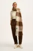 Alexa - Cotton Trousers in Brown Penny Patchwork Print sold by Lucy & Yak