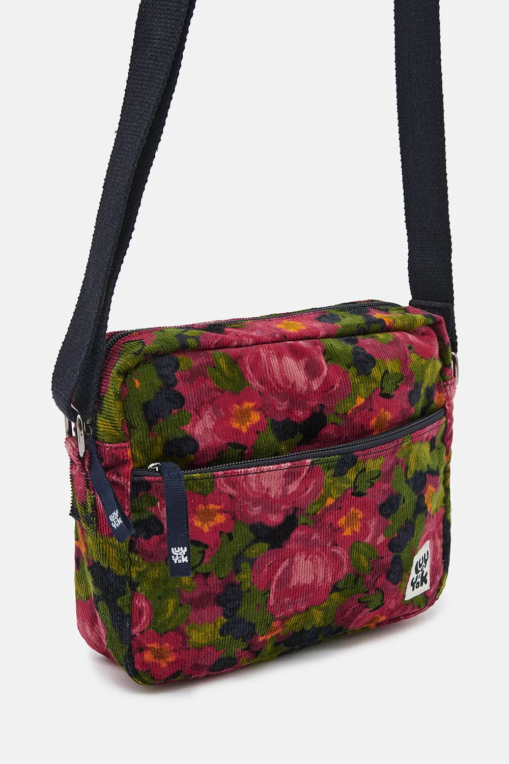 Dara - Crossbody Corduroy Bag in Rosetta Print sold by Lucy & Yak