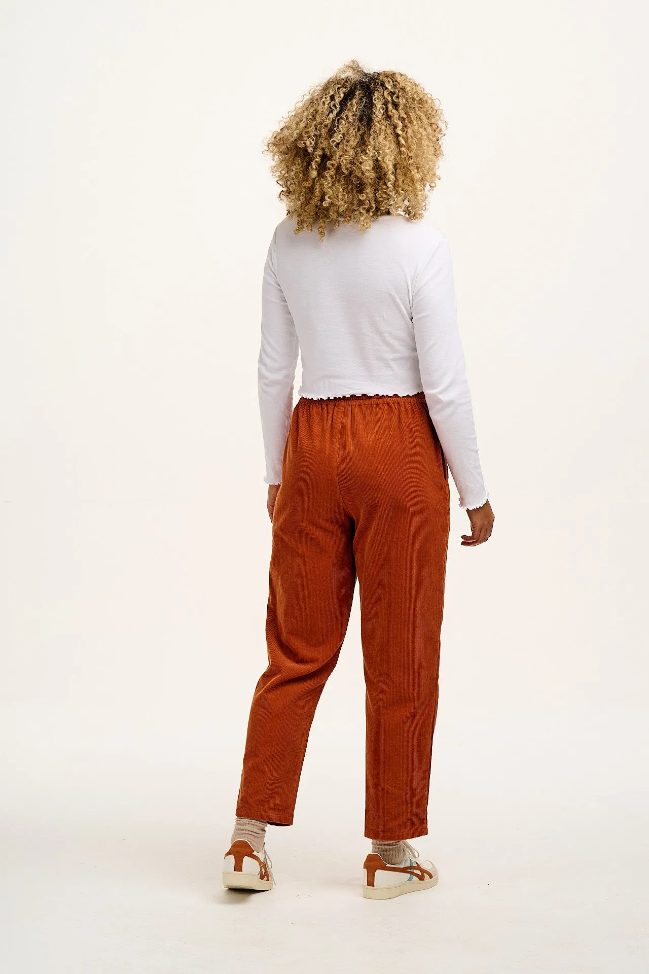 Billie - Corduroy Trousers in Red Clay sold by Lucy & Yak product image thumbnail 5