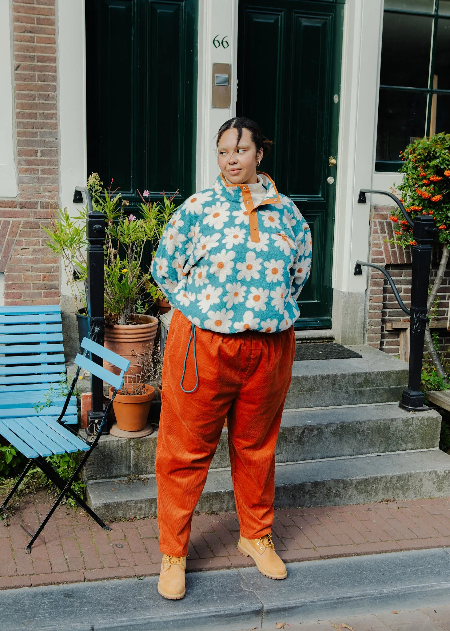 Billie - Corduroy Trousers in Red Clay sold by Lucy & Yak product image thumbnail 3