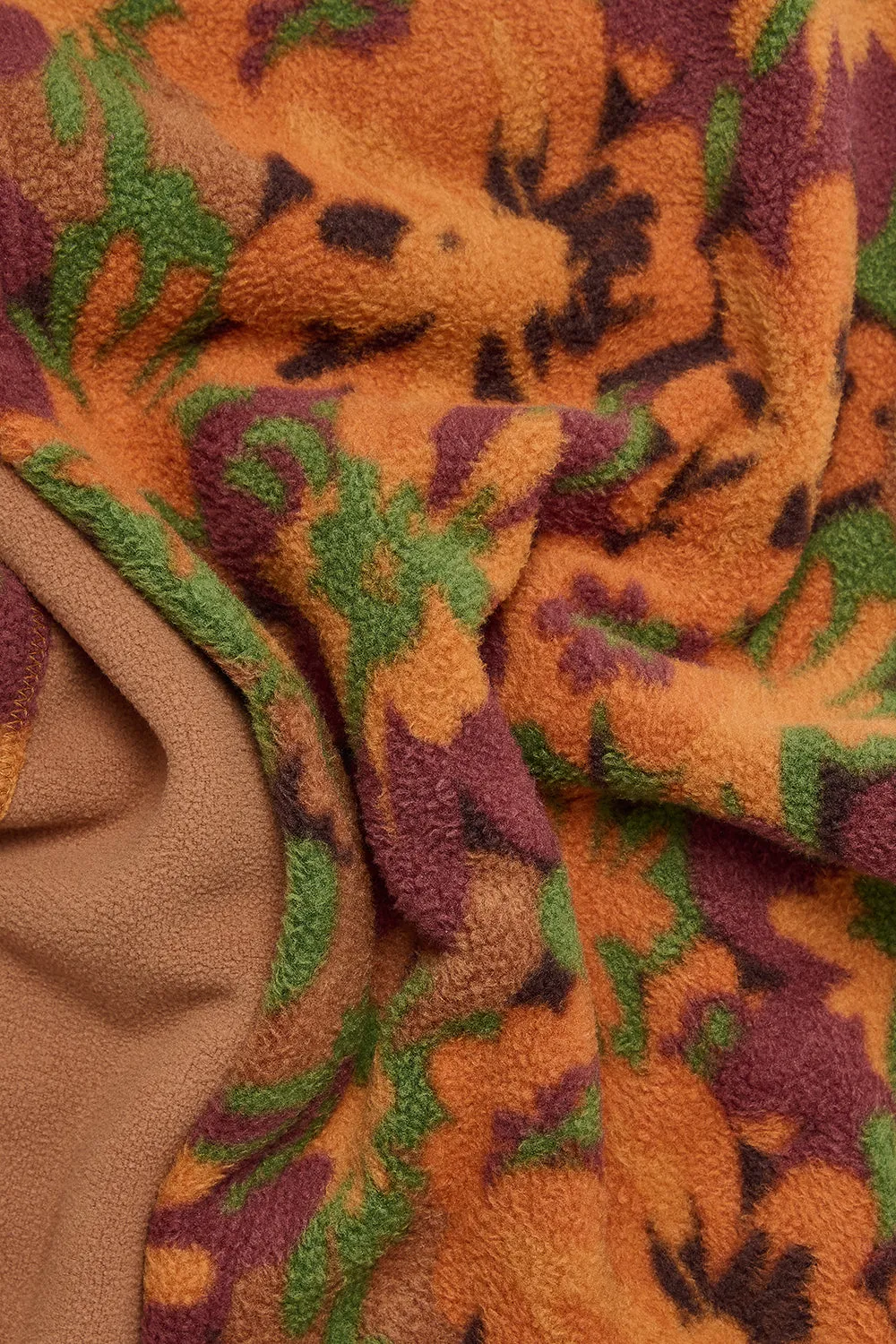 Ola - Polar Fleece Scarf in Orange Cass Floral Print sold by Lucy & Yak product image thumbnail 3