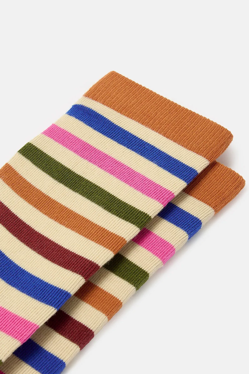 JoJo - Cotton Socks in Rainbow Stripe sold by Lucy & Yak product image thumbnail 2