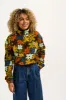 Blake - Cropped Polar Fleece in Bubble Floral Print sold by Lucy & Yak