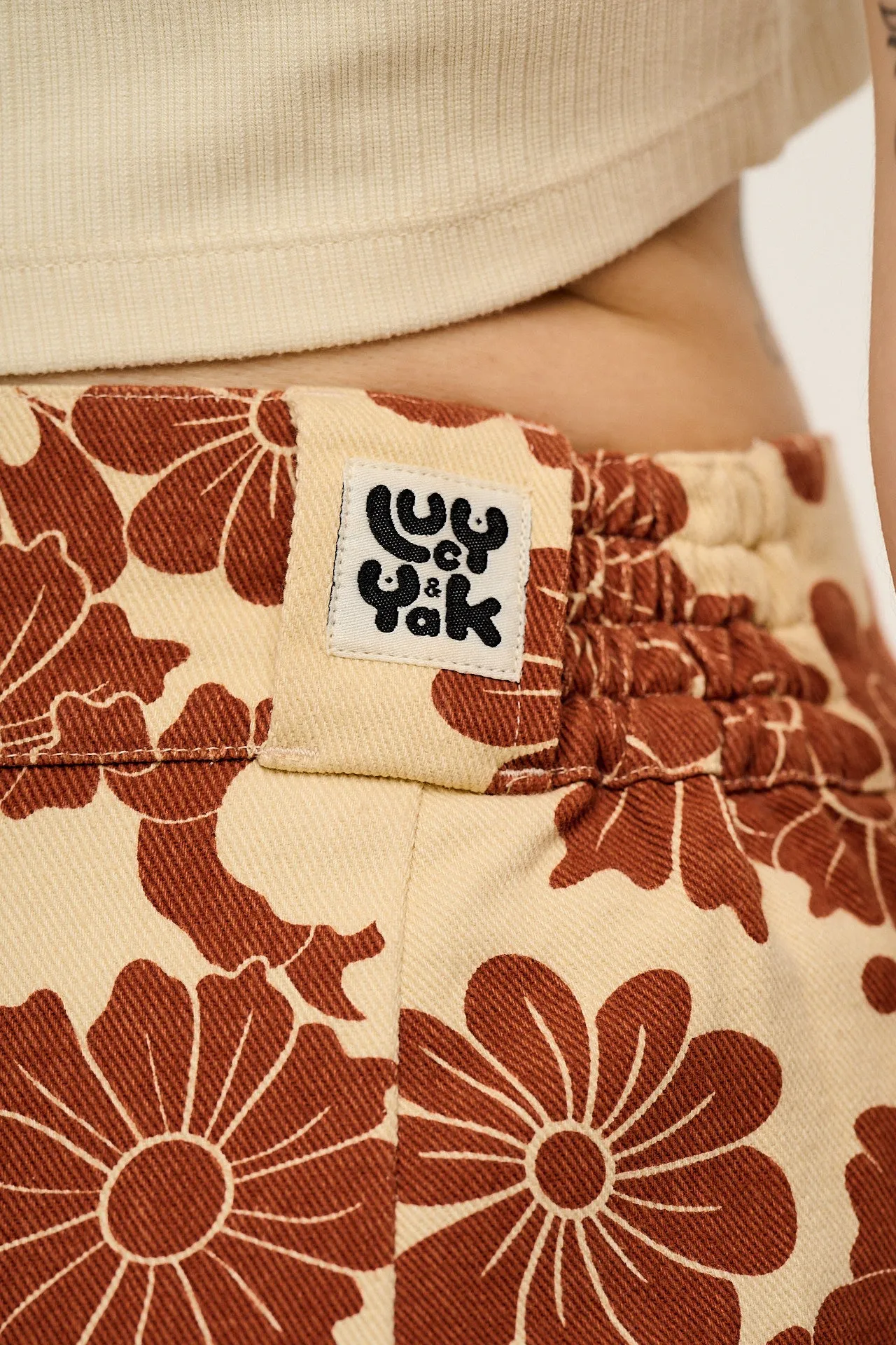 Addison - Cotton Jeans in Cream & Orange Goldie Floral Print sold by Lucy & Yak product image thumbnail 3