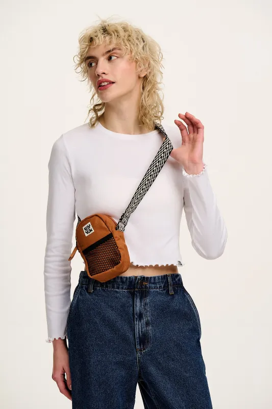 Brady - Cotton Crossbody Bag in Amber sold by Lucy & Yak