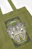 Felix - Cotton Tote Bag in Green with Enjoy The Now Print sold by Lucy & Yak