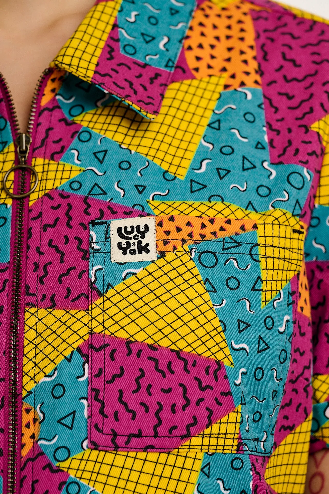 Ragan - Cotton Jumpsuit in Memphis Print sold by Lucy & Yak product image thumbnail 3