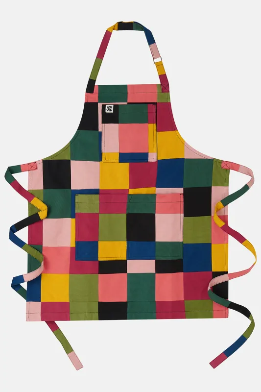 Ada - Midweight Cotton Apron in Patchwork Print sold by Lucy & Yak
