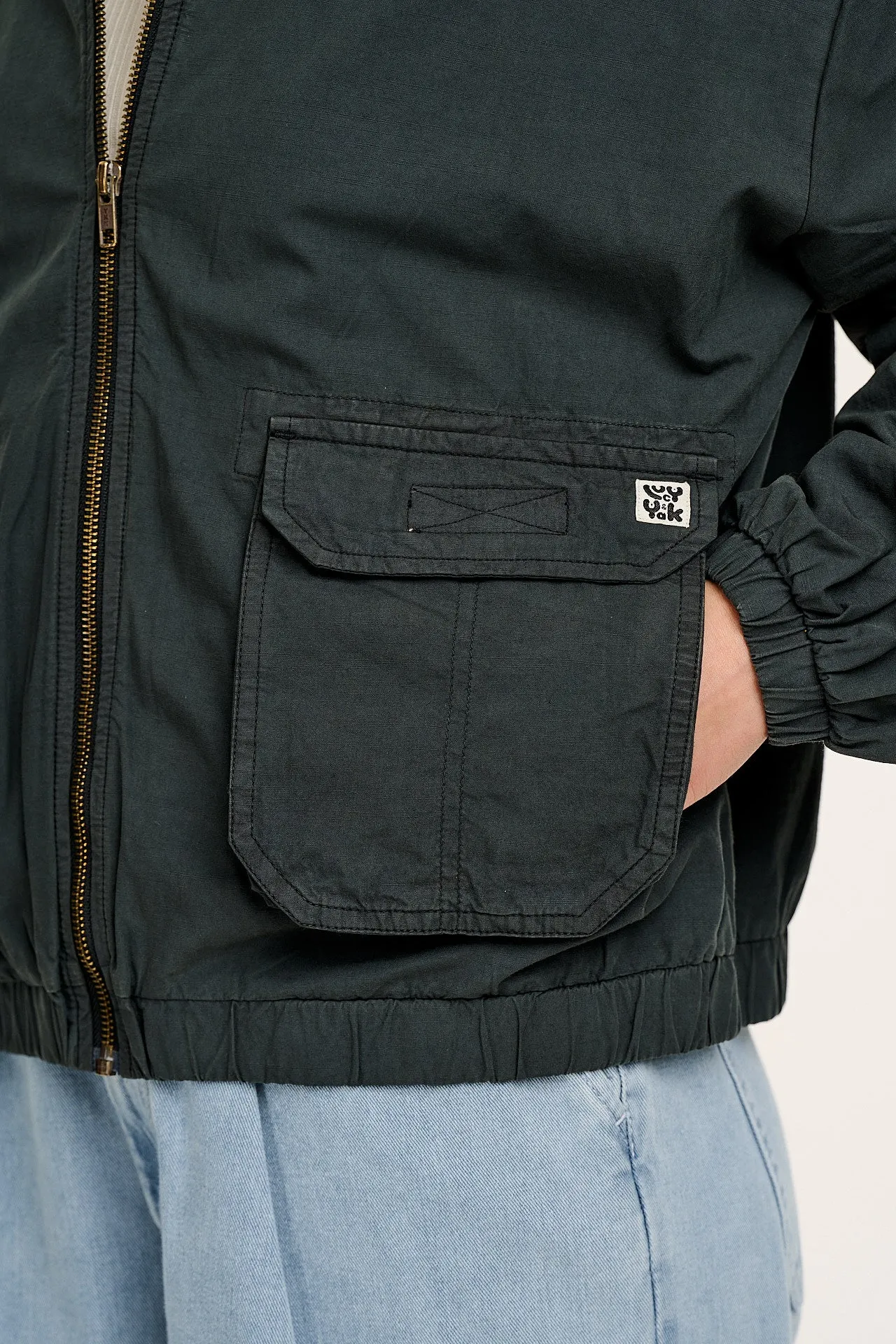 Jai - Lightweight Cotton Jacket in Midnight Black sold by Lucy & Yak product image thumbnail 3