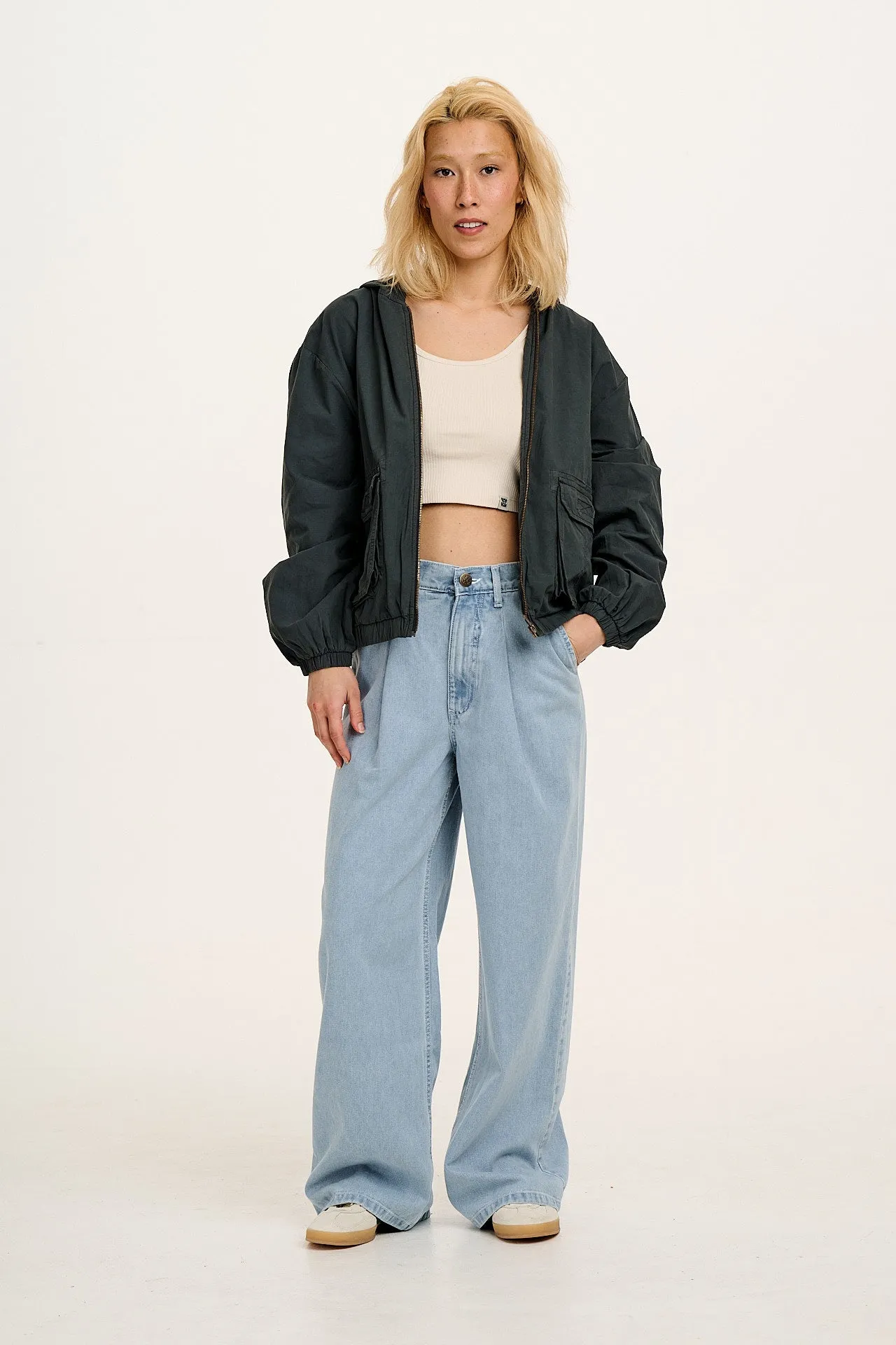 Jai - Lightweight Cotton Jacket in Midnight Black sold by Lucy & Yak product image thumbnail 4