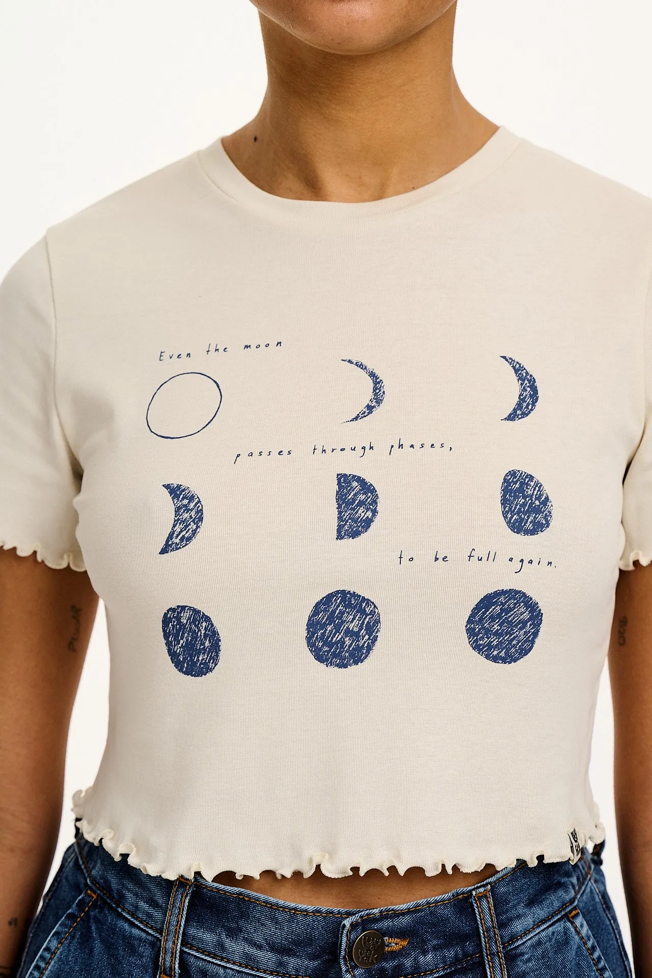 L.E. Greta - Cropped Cotton Top in Artist Print by Wen Yee Kok sold by Lucy & Yak product image thumbnail 4