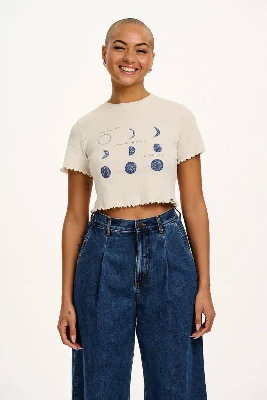 L.E. Greta - Cropped Cotton Top in Artist Print by Wen Yee Kok sold by Lucy & Yak