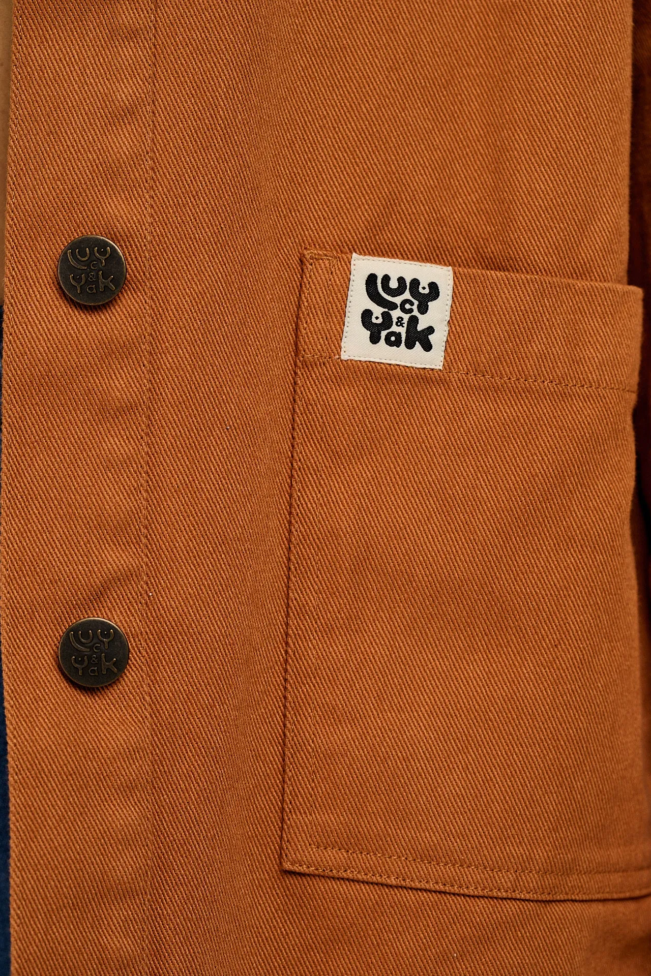 Olly - Cotton Jacket in Amber Orange sold by Lucy & Yak product image thumbnail 4