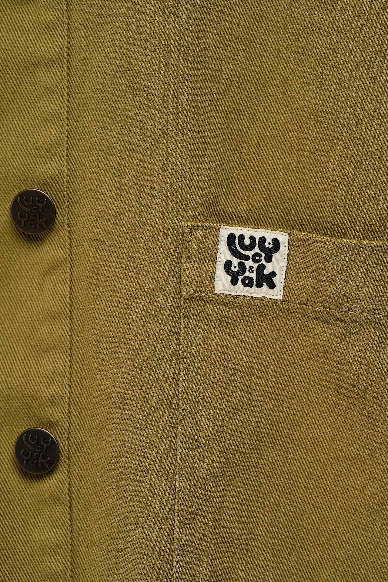 Olly - Cotton Jacket in Herb Garden Green sold by Lucy & Yak product image thumbnail 3