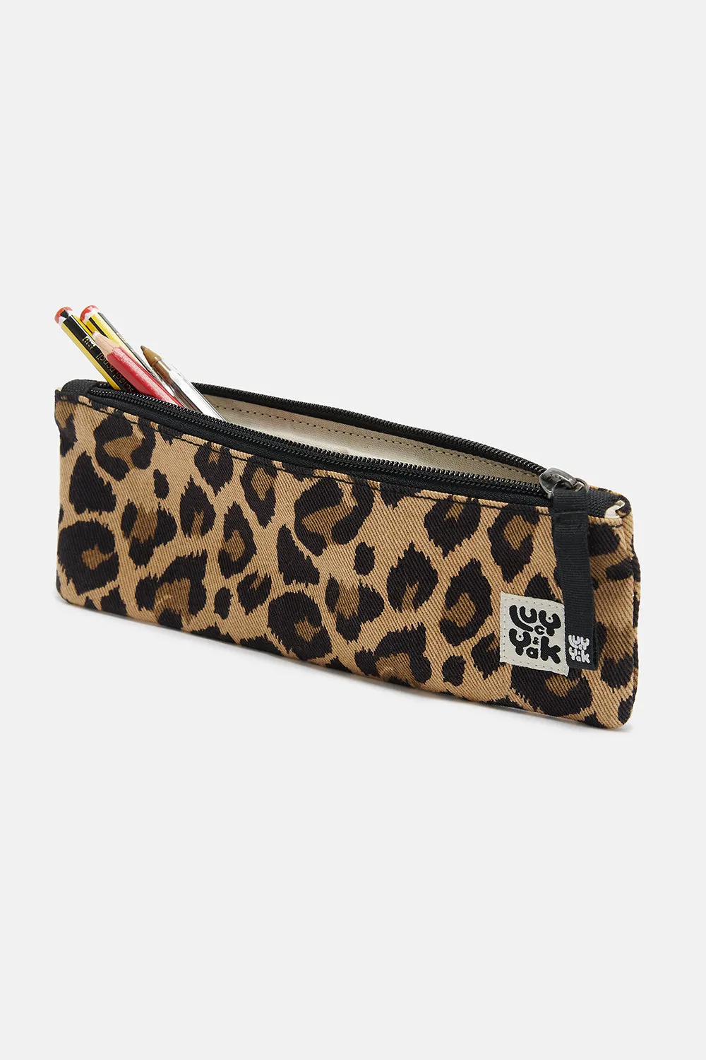 Pierra - Pencil Case Pouch in Leopard Print sold by Lucy & Yak