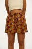 Charlie - Cotton Shorts in Ecru & Orange Kiara Print sold by Lucy & Yak