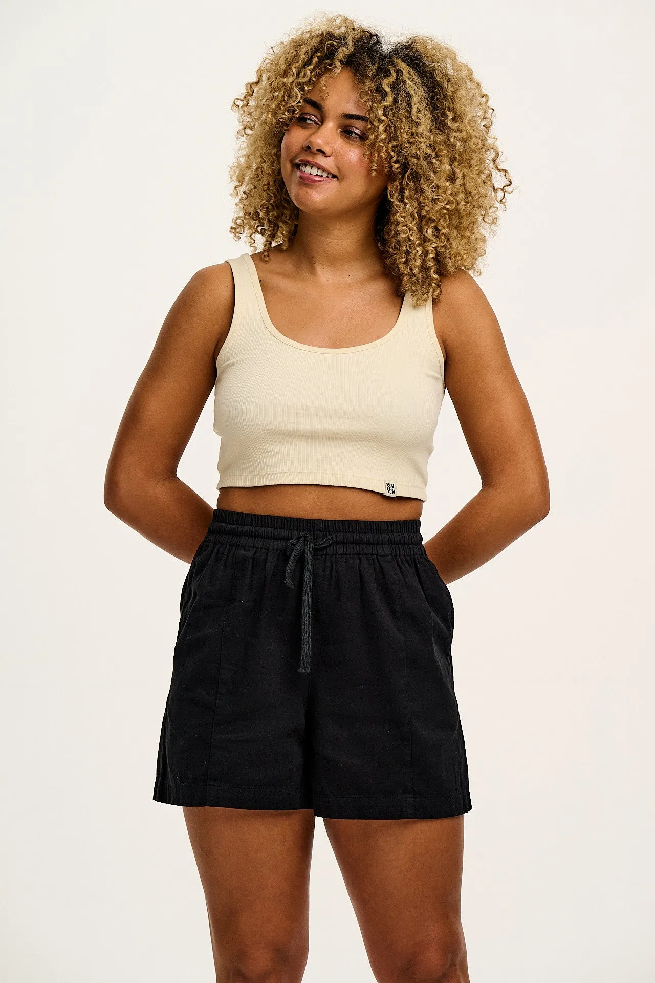 Charlie - Cotton Shorts in Black sold by Lucy & Yak product image thumbnail 2