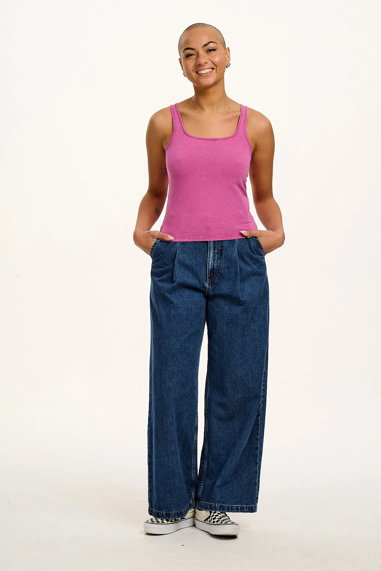 Jett - Vest Top in Dahlia Pink sold by Lucy & Yak product image thumbnail 3