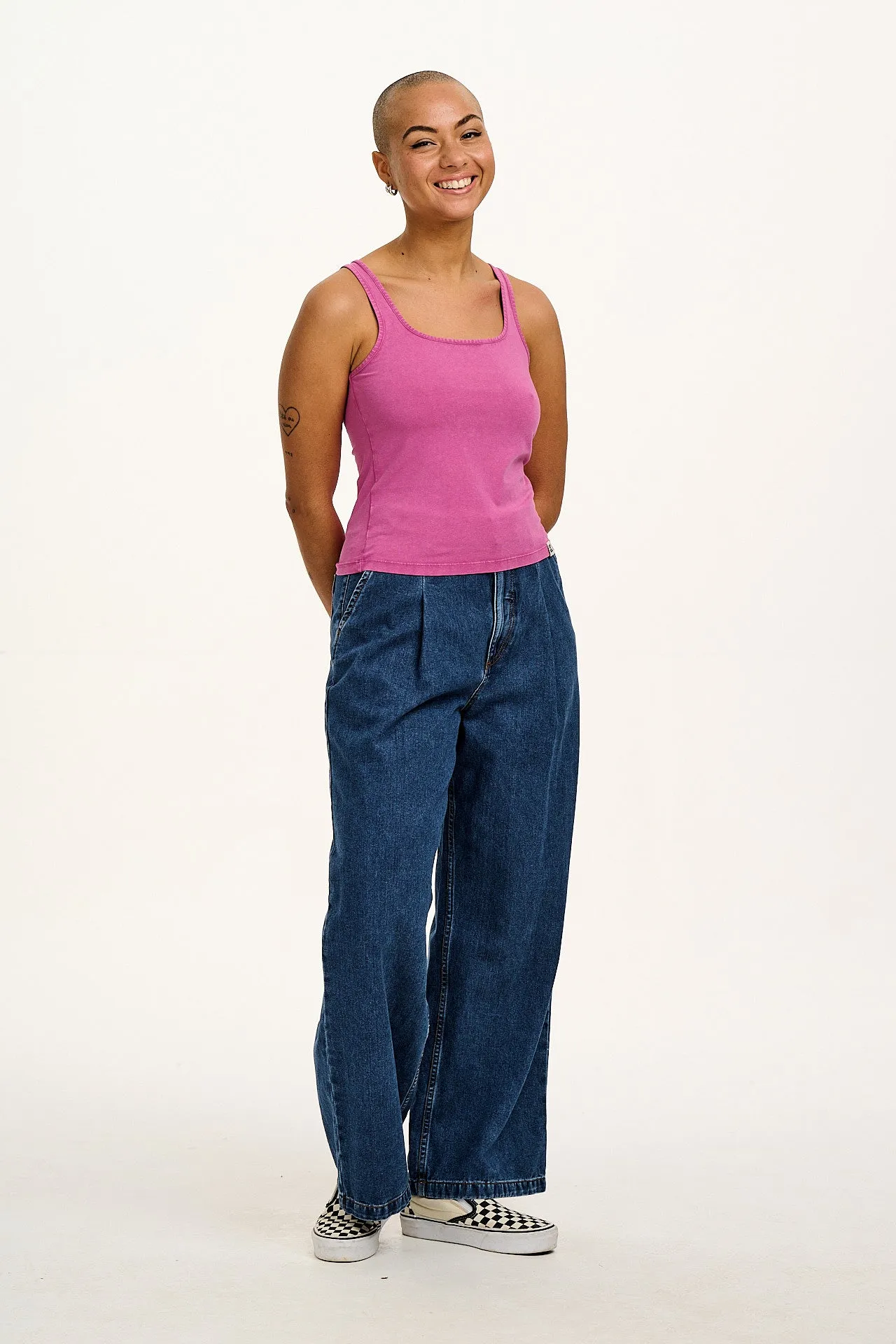 Jett - Vest Top in Dahlia Pink sold by Lucy & Yak product image thumbnail 2