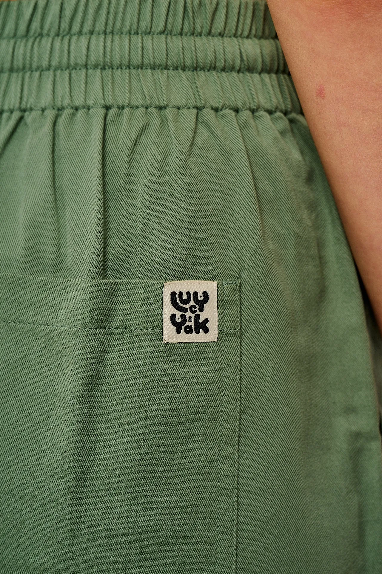 Chuck - Wide Leg Cotton Trousers in Green Bay sold by Lucy & Yak product image thumbnail 4