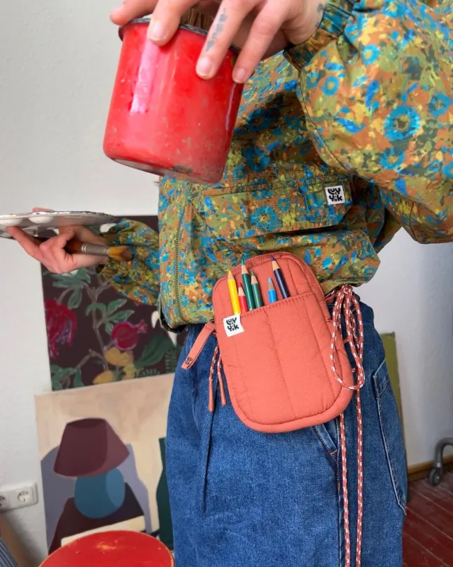 Brock - Cotton Crossbody Bag in Amber Orange sold by Lucy & Yak