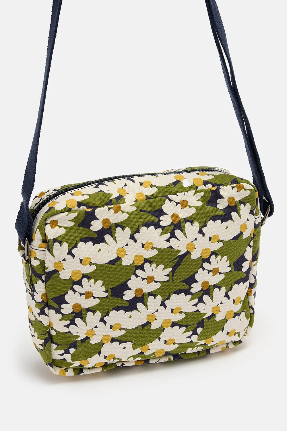 Dara - Cotton Crossbody Bag in Green Birdie Blooms Print sold by Lucy & Yak product image thumbnail 3