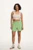 Jessie - Cotton Shorts in Green Bonitto Gingham sold by Lucy & Yak