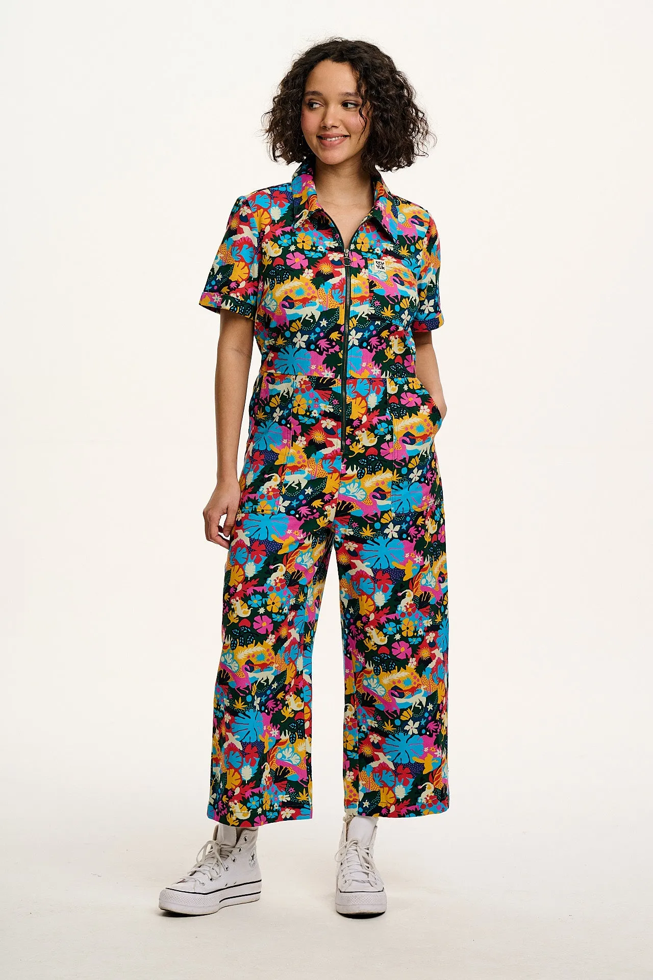 L.E. Ragan - Cotton Jumpsuit in Artist Print by Nick Liefhebber sold by Lucy & Yak product image thumbnail 2