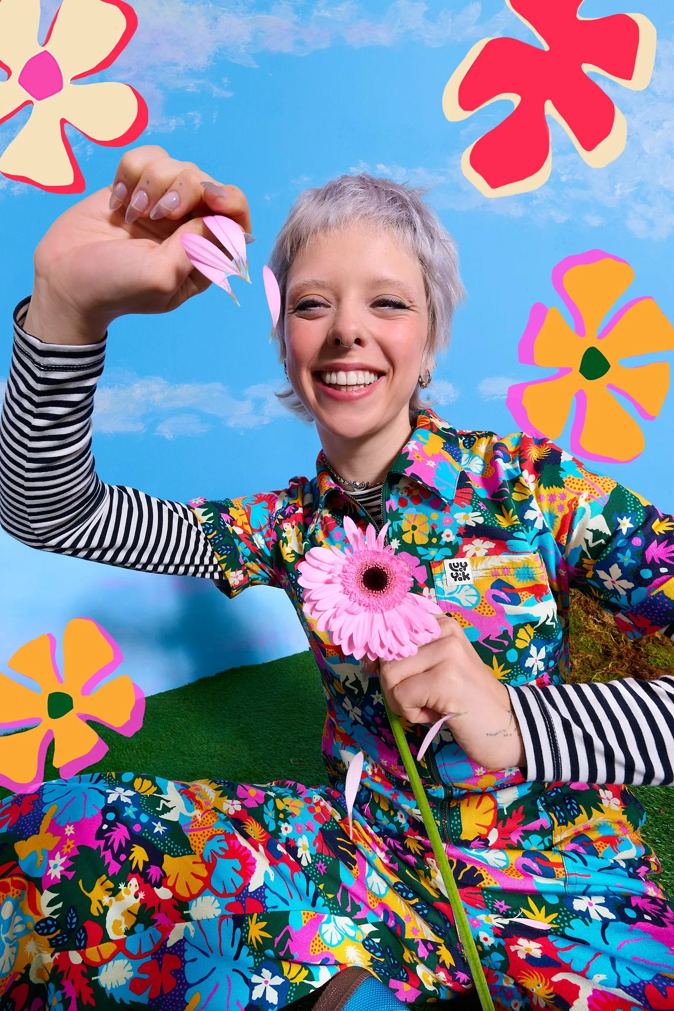 L.E. Ragan - Cotton Jumpsuit in Artist Print by Nick Liefhebber sold by Lucy & Yak