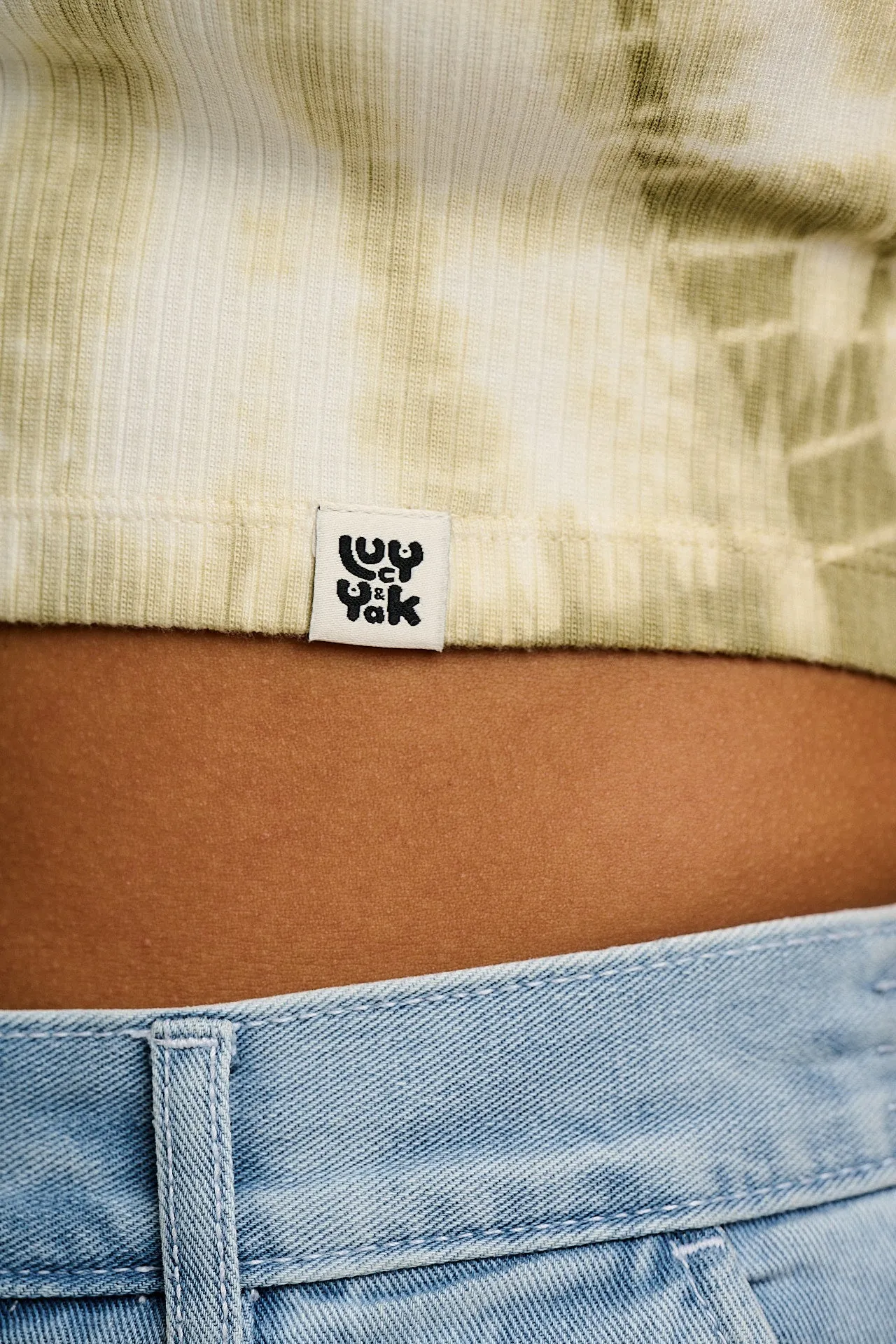 Josy - Vest Top in Green Tie Dye sold by Lucy & Yak product image thumbnail 2