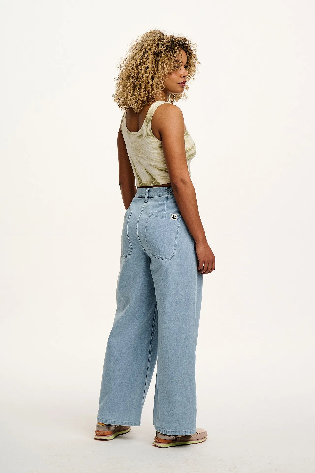 Josy - Vest Top in Green Tie Dye sold by Lucy & Yak product image thumbnail 4