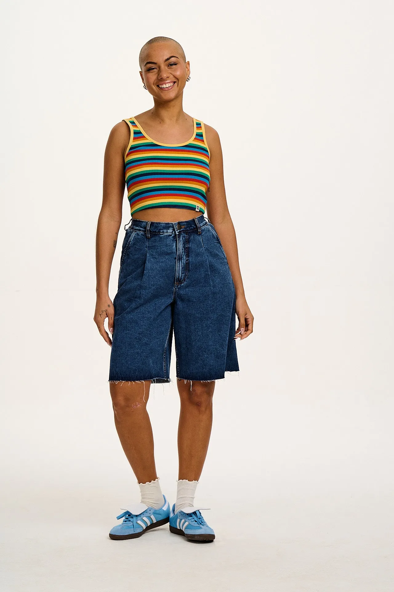 Josy - Vest Top in Rainbow Stripe sold by Lucy & Yak product image thumbnail 3