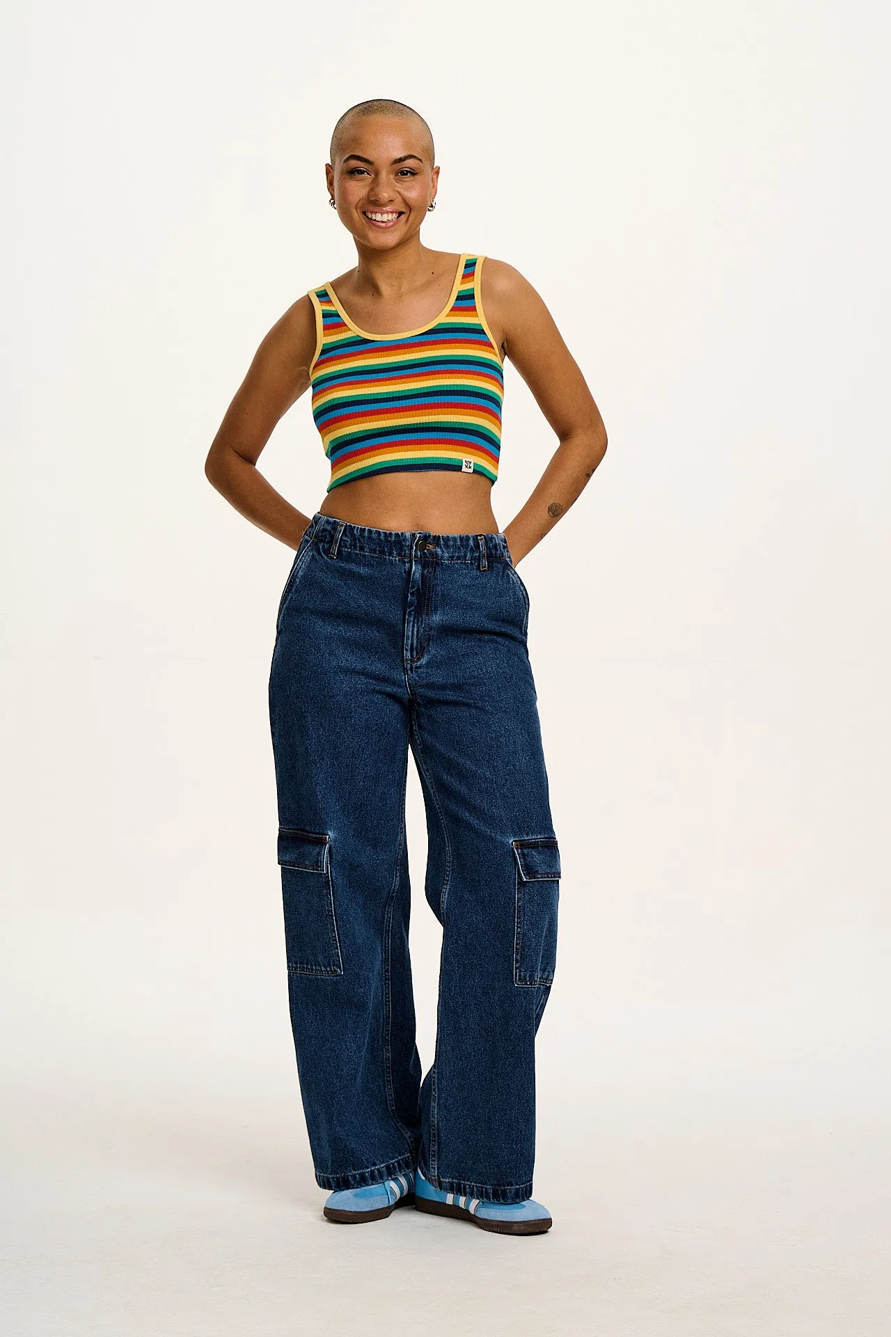 Josy - Vest Top in Rainbow Stripe sold by Lucy & Yak product image thumbnail 4