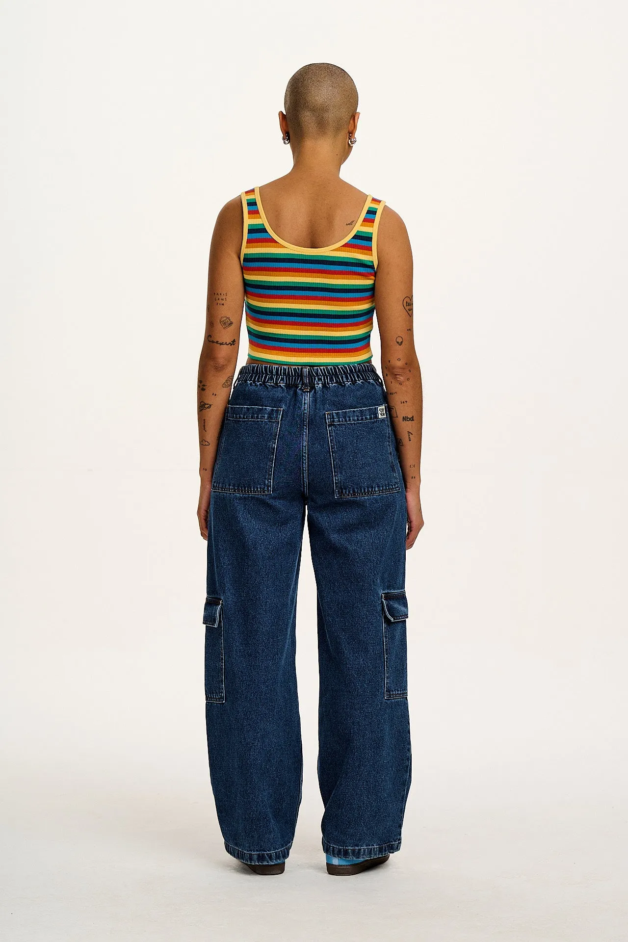 Josy - Vest Top in Rainbow Stripe sold by Lucy & Yak product image thumbnail 5