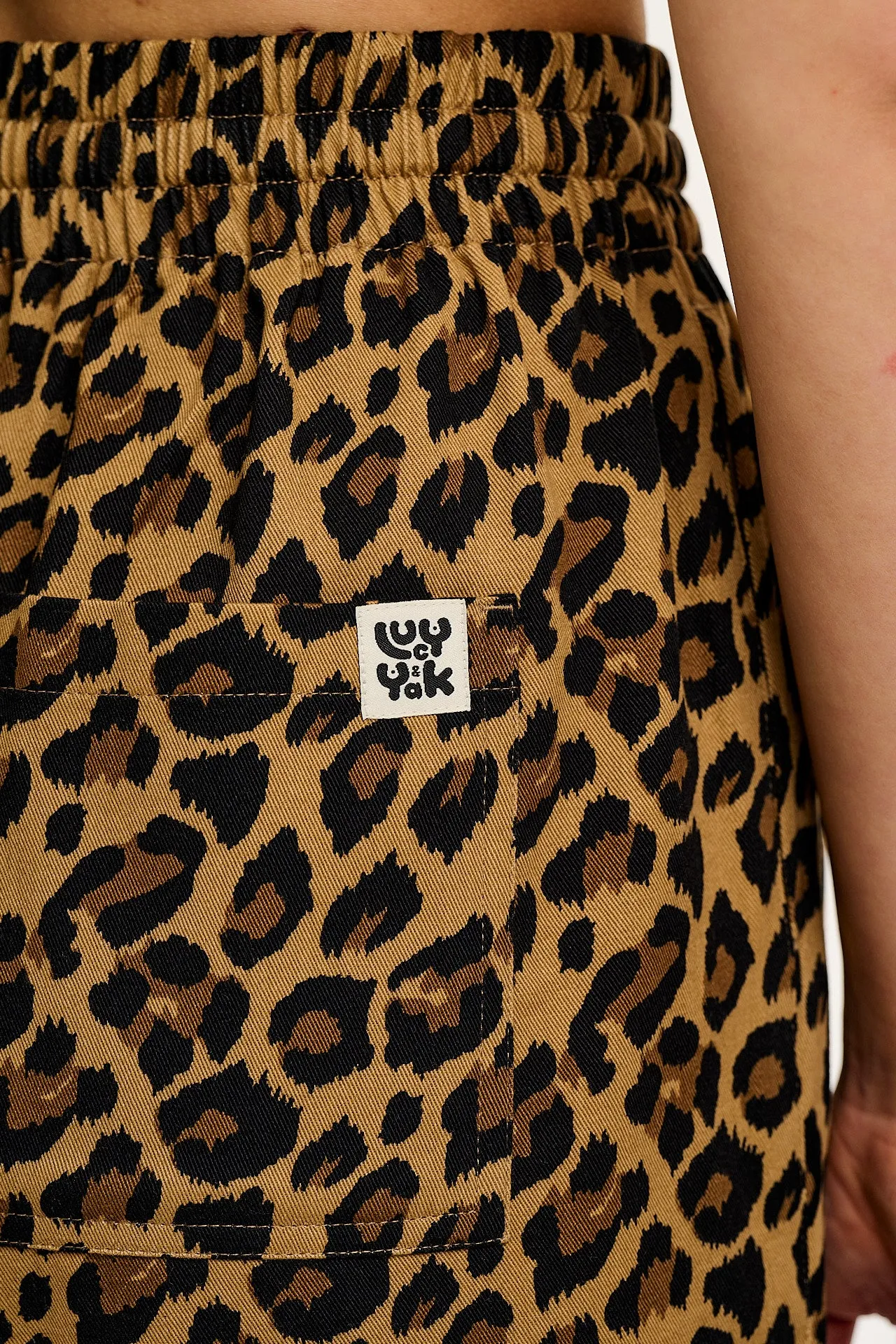 Charlie - Cotton Shorts in Leopard Print sold by Lucy & Yak product image thumbnail 4