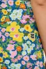Lexi - High Waist Denim Shorts in Island Blooms Scribbled Floral Print sold by Lucy & Yak