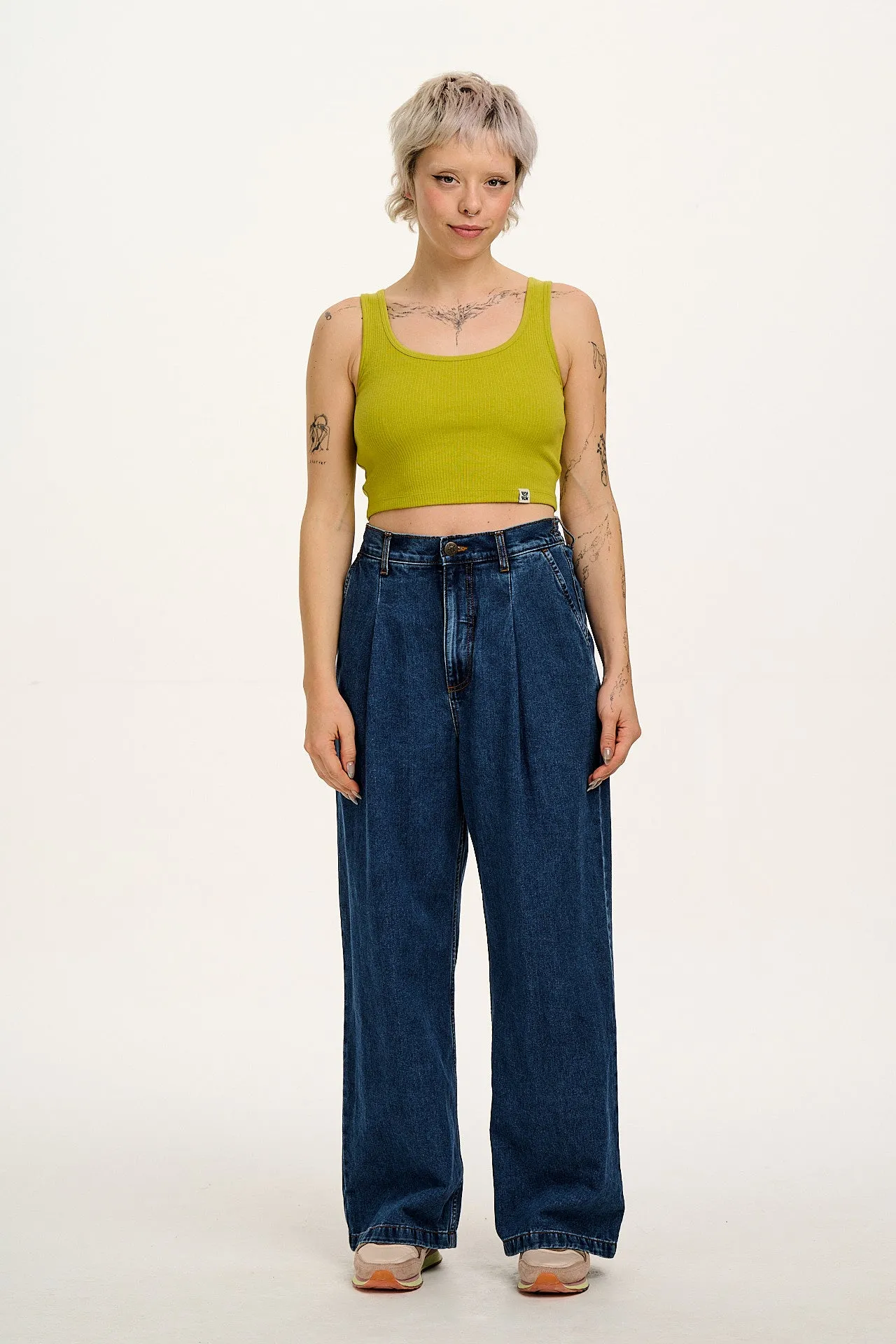 Josy - Vest Top in Apple Green sold by Lucy & Yak product image thumbnail 4