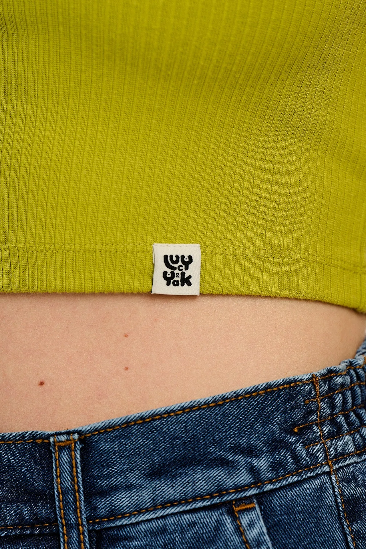 Josy - Vest Top in Apple Green sold by Lucy & Yak product image thumbnail 3