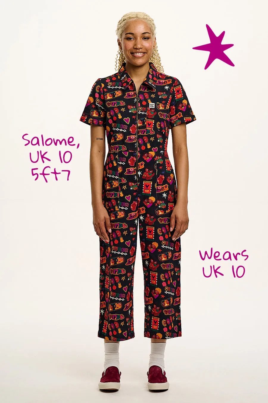 L.E. Ragan - Cotton Jumpsuit in Artist Print by Amanda Lobos sold by Lucy & Yak product image thumbnail 3