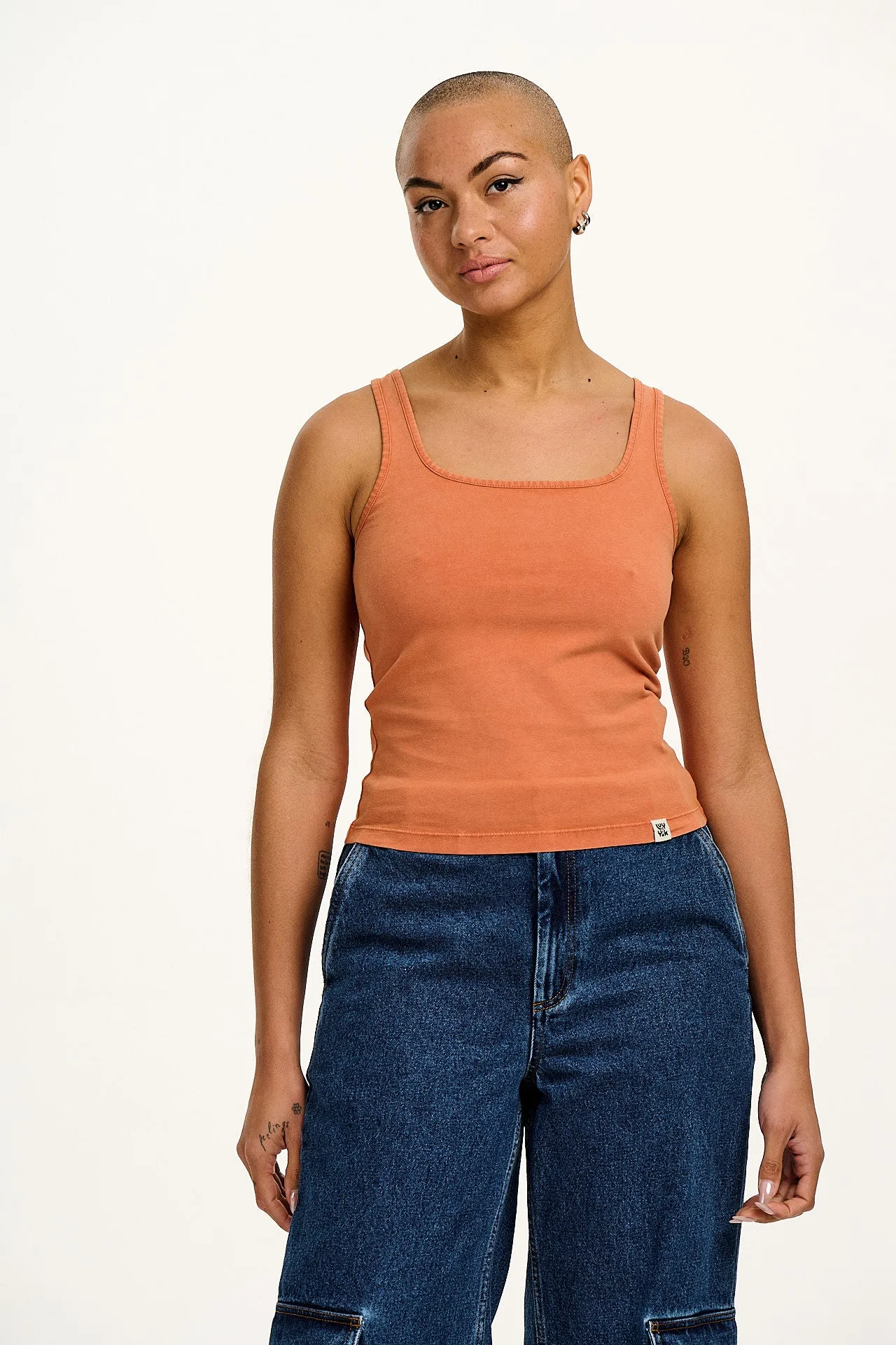 Jett - Vest Top in Amber Orange sold by Lucy & Yak product image thumbnail 2
