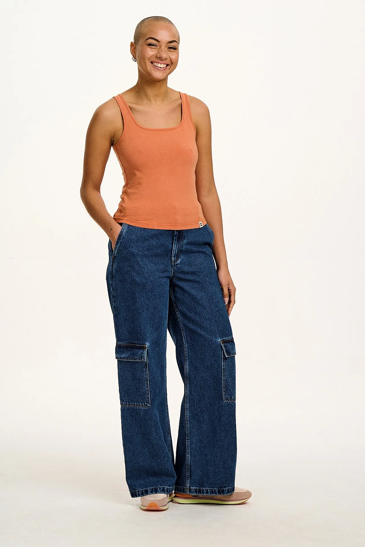 Jett - Vest Top in Amber Orange sold by Lucy & Yak product image thumbnail 4