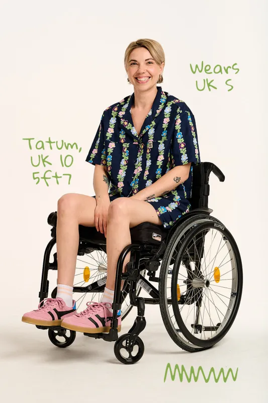 Alfie - Cotton & Linen Shirt in Navy Island Bloom Print sold by Lucy & Yak