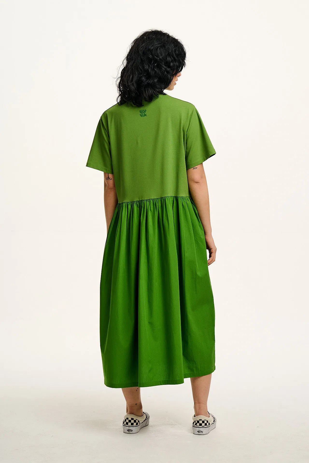 Georgia - Midi Dress in Green sold by Lucy & Yak product image thumbnail 3